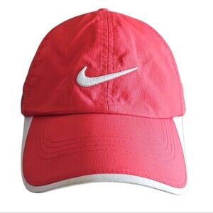 Nike Golf Dri-FIT Cap Salmon Pink & White Performance Hat Adjustable Outdoor